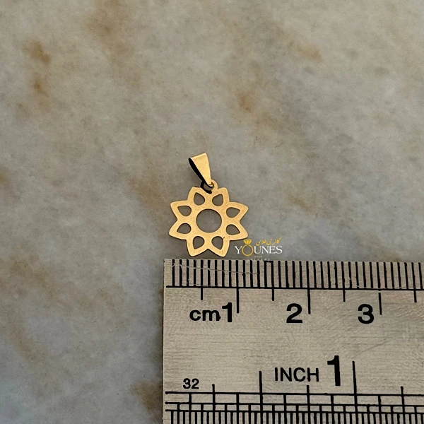 تصویر دوم آویز خورشید طلا لیزری